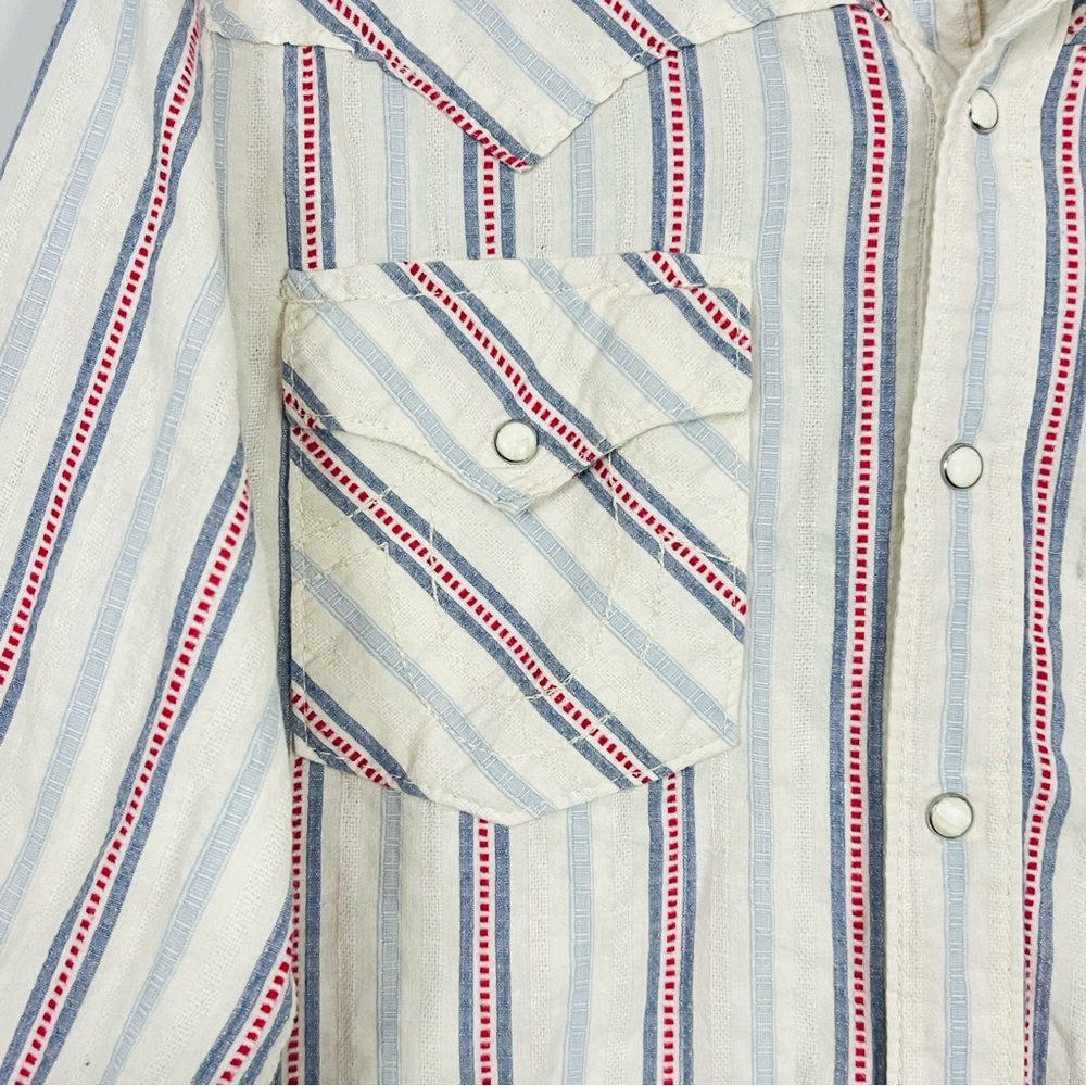 True Religion Lightweight Snap Button Striped Shi… - image 5